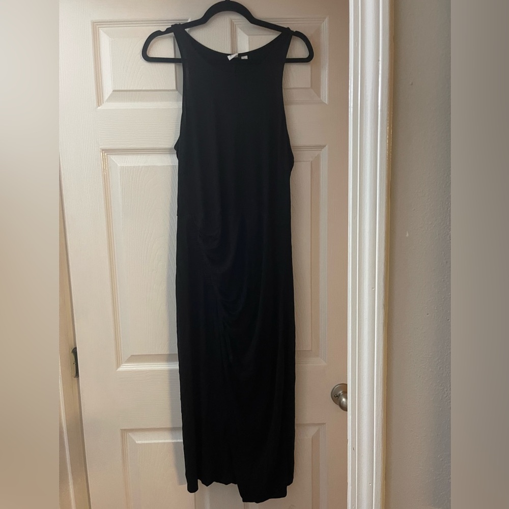 GAP Women’s Casual Dress With Ruching in Black Size Large